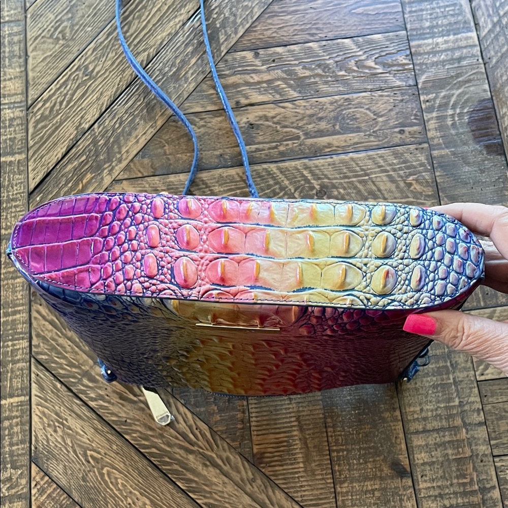Brahmin Multicolor Crocodile Embossed Crossbody Bag - Picture 4 of 9